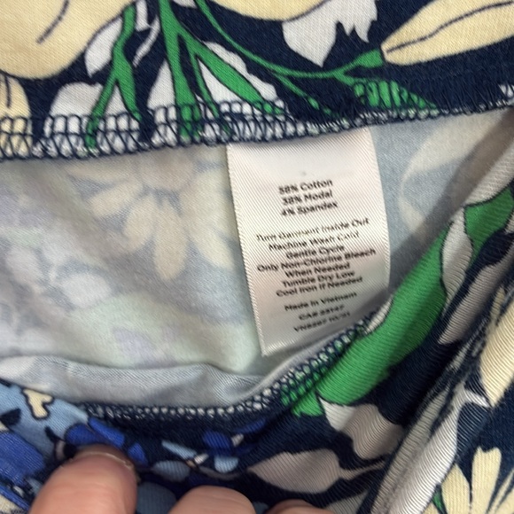 Talbots Navy knit maxi skirt beautiful floral size M - Picture 3 of 5